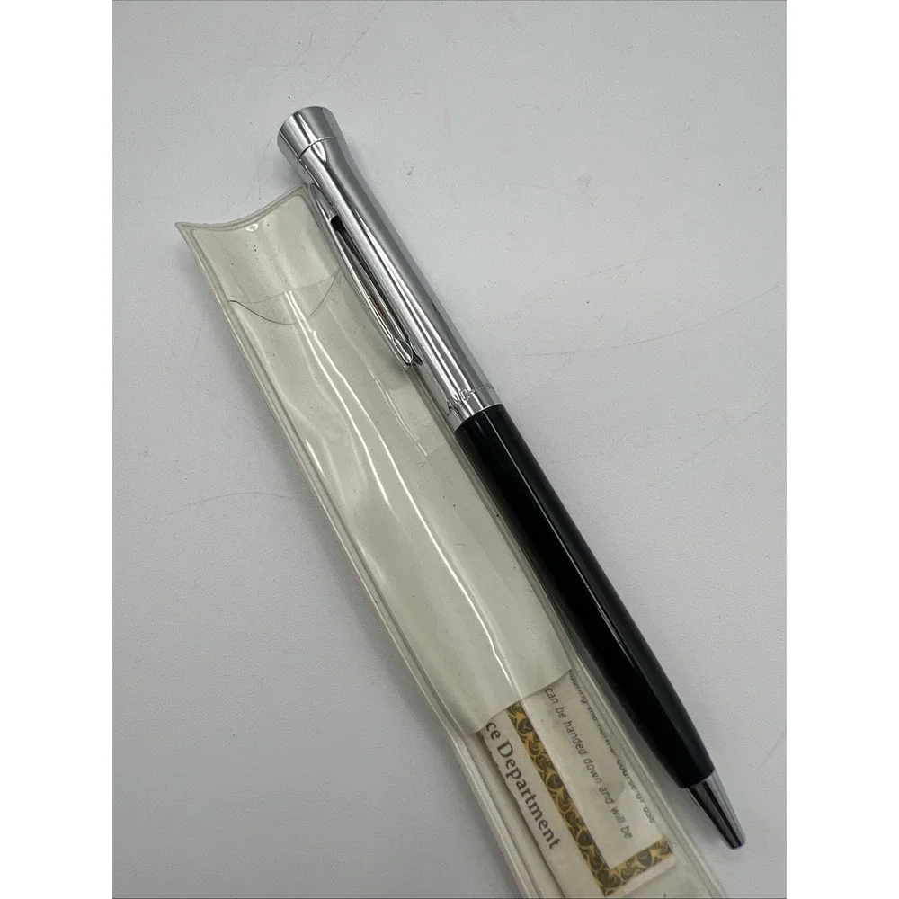 Vintage Garland‎ Bubble Top Pen Burger King Black Silver